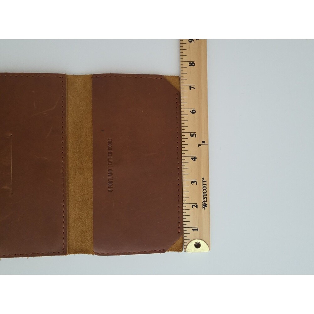 Portland Leather Goods RANCHER Trifold Wallet Brown Genuine Leather Snap - Picture 7 of 7